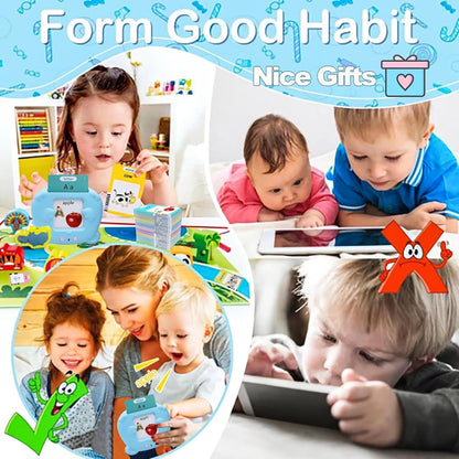 510 Words Talking Flash Cards for Toddlers Age 1 2 3 4 5 British English Accent Speech Therapy Toys for 2 Year Old Boys Girls Educational Audible Flashcard Device UK Kids Sight Words Talking Flashcard